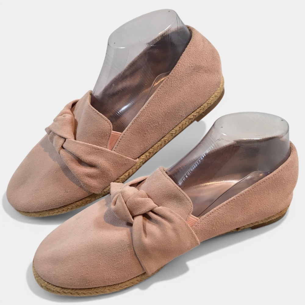 Isaac Mizrahi Live Rosewater Suede Espadrille Slip On Shoes Womens US 9 EU  39.5